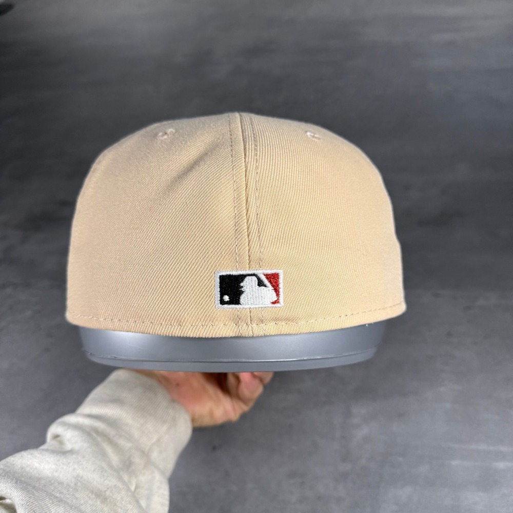 Hat Club New York Yankees‎ New Era Cap 7 1/4 Tan Beige Pink Black Side Patch - Picture 5 of 7